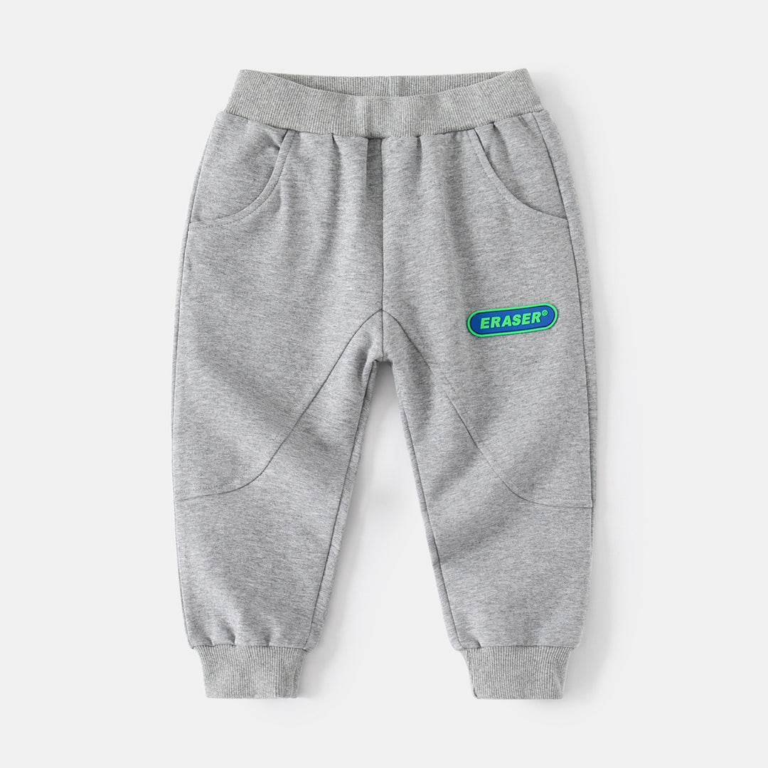 Wellkids Boys' Elastic Mid-Rise Cotton Sweatpants - Soft & Comfy Joggers