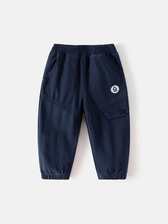 Boys' Korean Style Fashionable Trousers: Comfortable Cotton Blend, Versatile Spring Autumn Pants