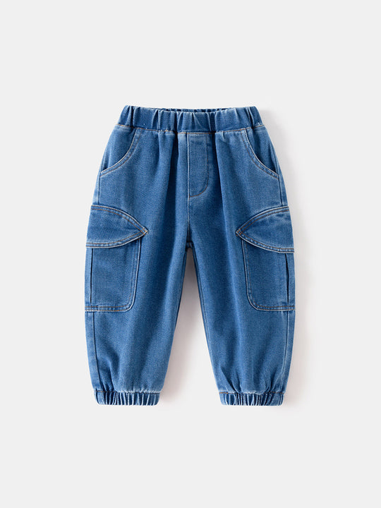 Trendy Boys' Korean Style Denim Jeans - Comfortable Spring Trousers