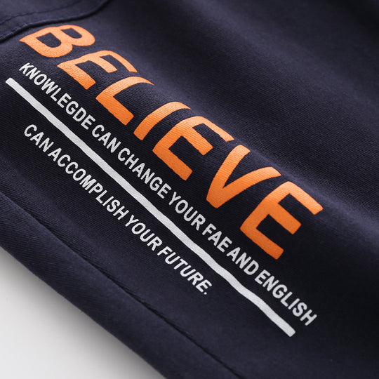 Wellkids Boys' Trendy Korean Style Casual Cotton Elastic Waist Pants