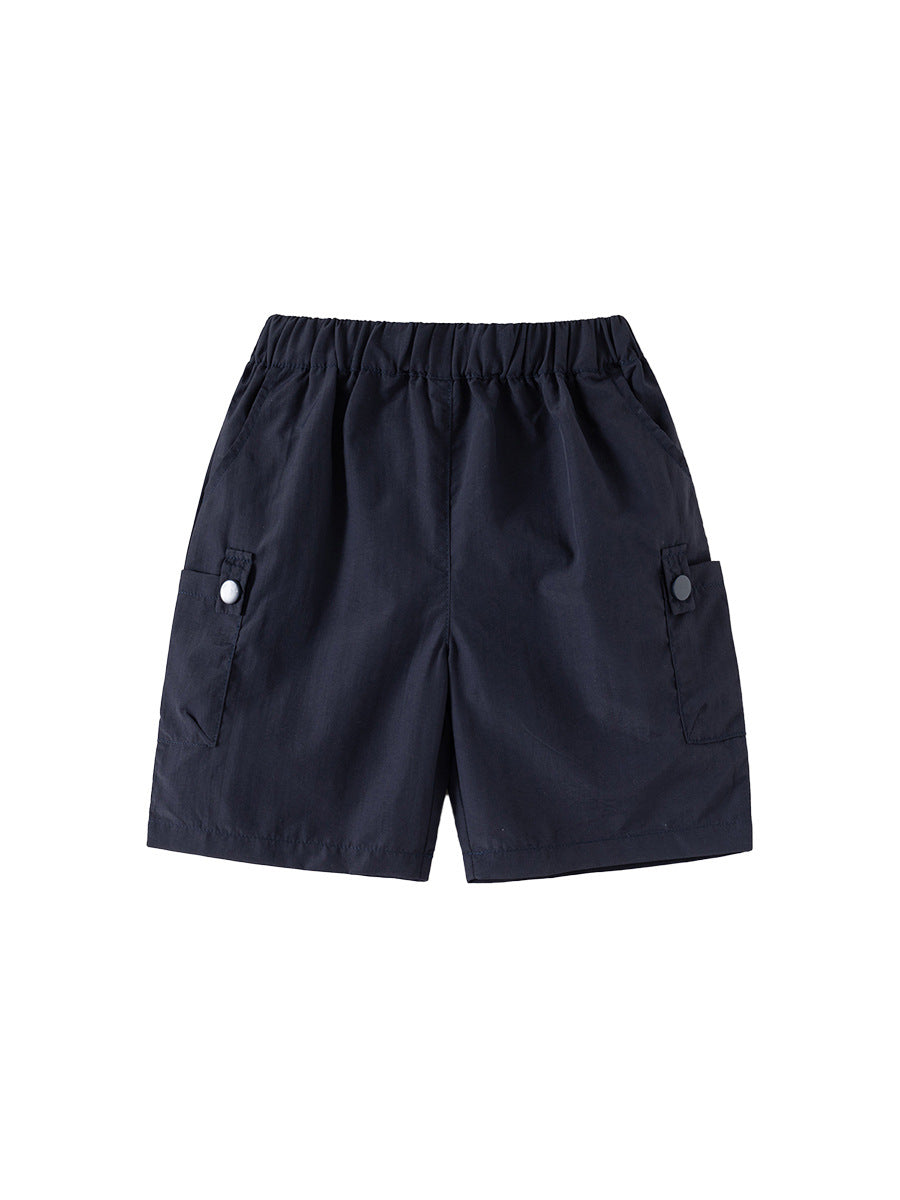 Boys' Nylon Summer Casual Shorts with Elastic Waistband for Active Kids 3-8 Years