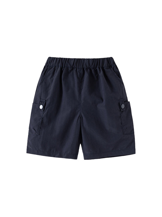 Boys' Nylon Summer Casual Shorts with Elastic Waistband for Active Kids 3-8 Years