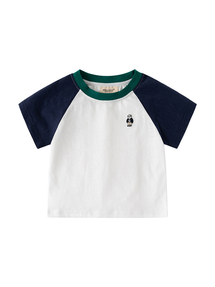 Boys' Soft Cotton Blend Short Sleeve T-Shirt - Casual Summer Cartoon Tee