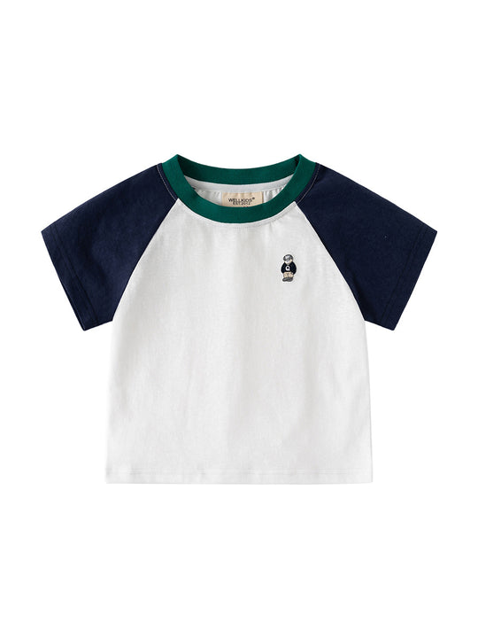 Boys' Soft Cotton Blend Short Sleeve T-Shirt - Casual Summer Cartoon Tee