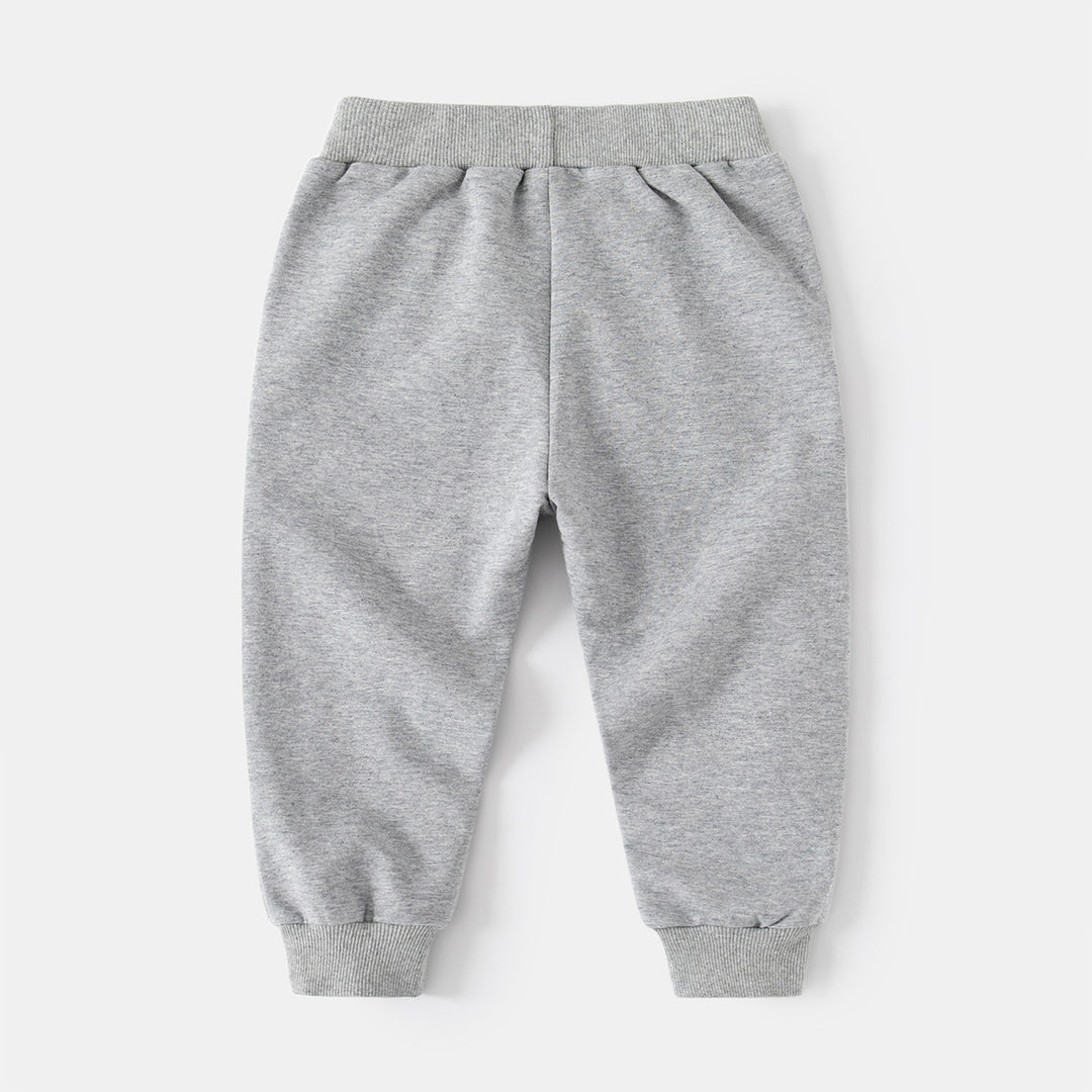 Wellkids Boys' Elastic Mid-Rise Cotton Sweatpants - Soft & Comfy Joggers