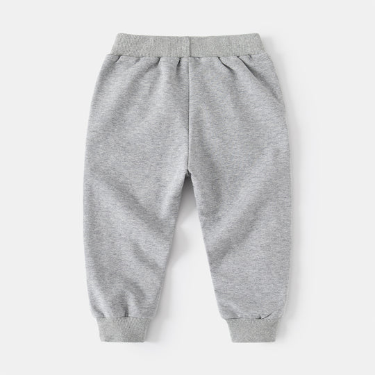 Wellkids Boys' Elastic Mid-Rise Cotton Sweatpants - Soft & Comfy Joggers