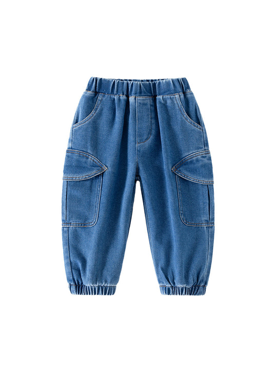 Trendy Boys' Korean Style Denim Jeans - Comfortable Spring Trousers