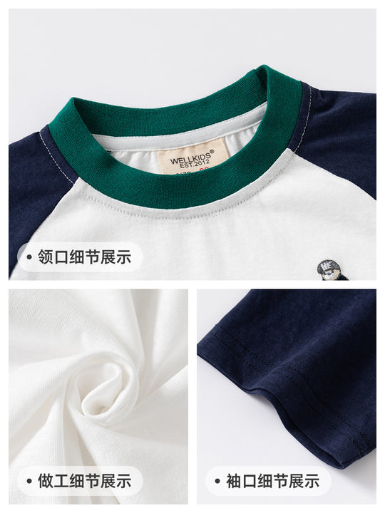 Boys' Soft Cotton Blend Short Sleeve T-Shirt - Casual Summer Cartoon Tee