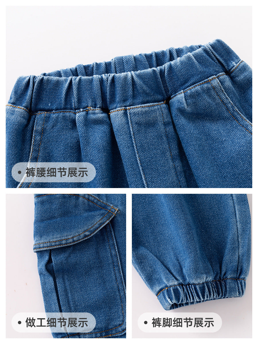 Trendy Boys' Korean Style Denim Jeans - Comfortable Spring Trousers
