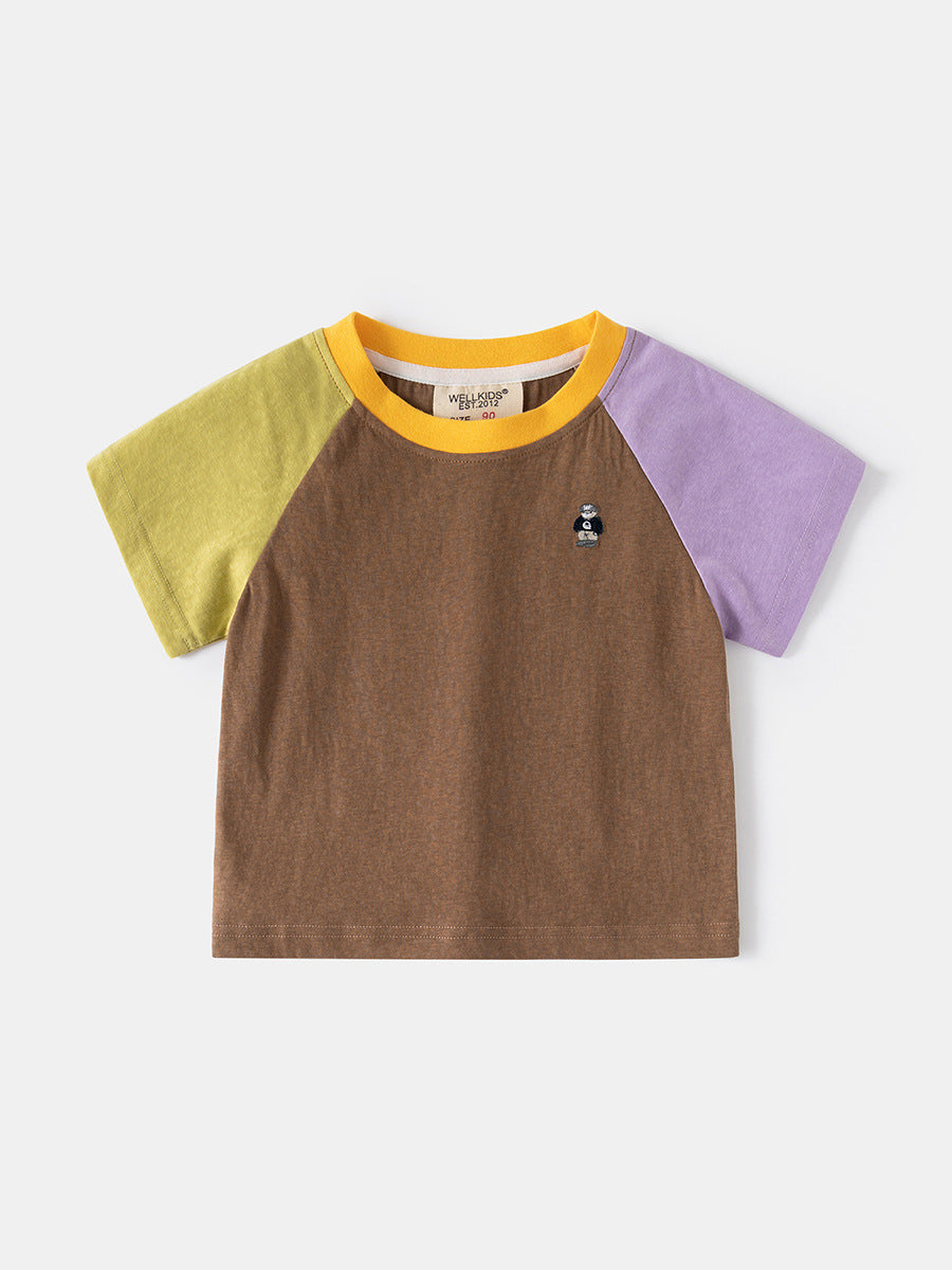 Boys' Soft Cotton Blend Short Sleeve T-Shirt - Casual Summer Cartoon Tee