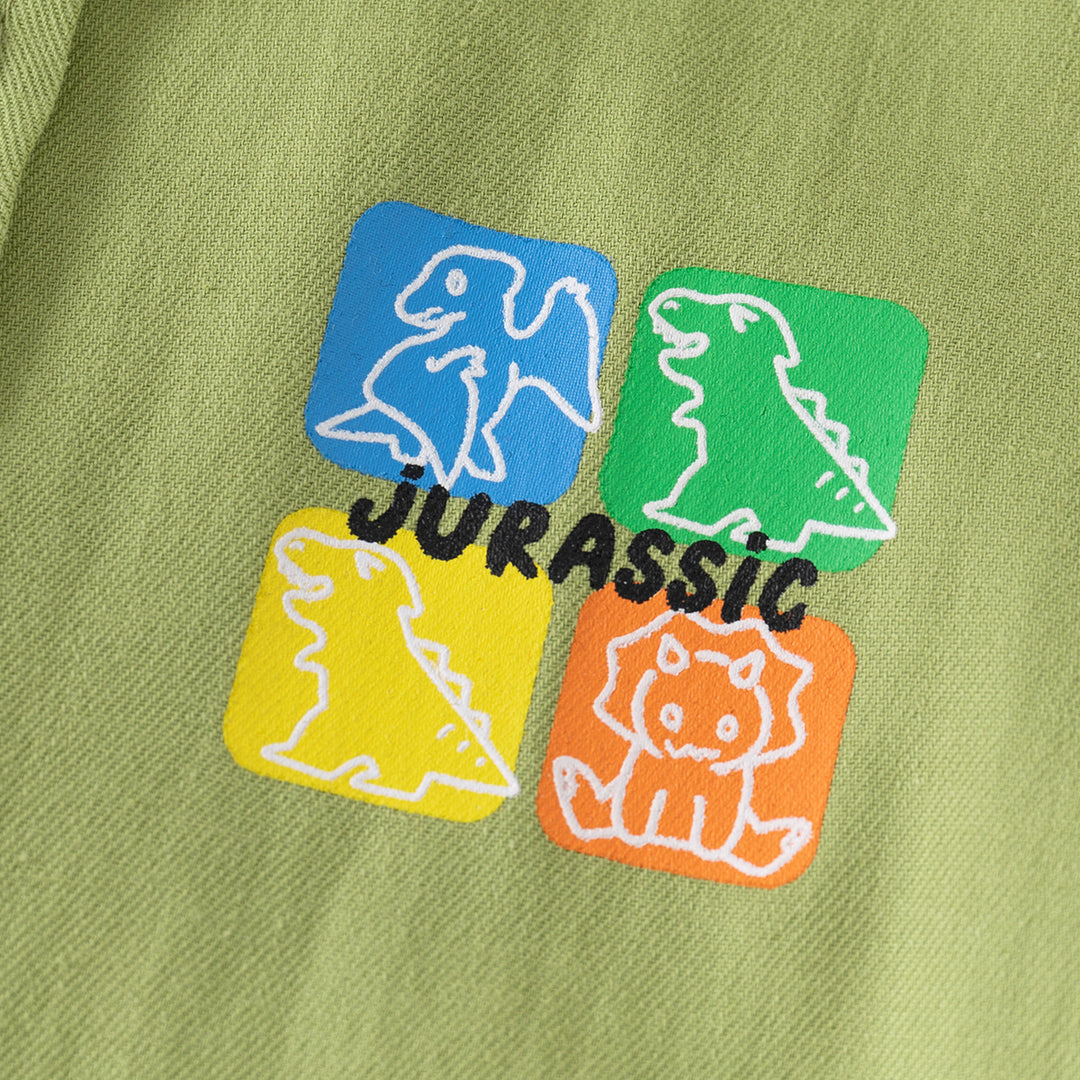 Boys' Summer Thin Cotton Short Sleeve Shirt - Korean Style Cartoon Print