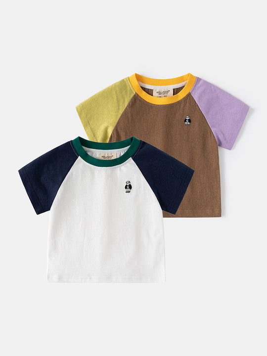 Boys' Soft Cotton Blend Short Sleeve T-Shirt - Casual Summer Cartoon Tee